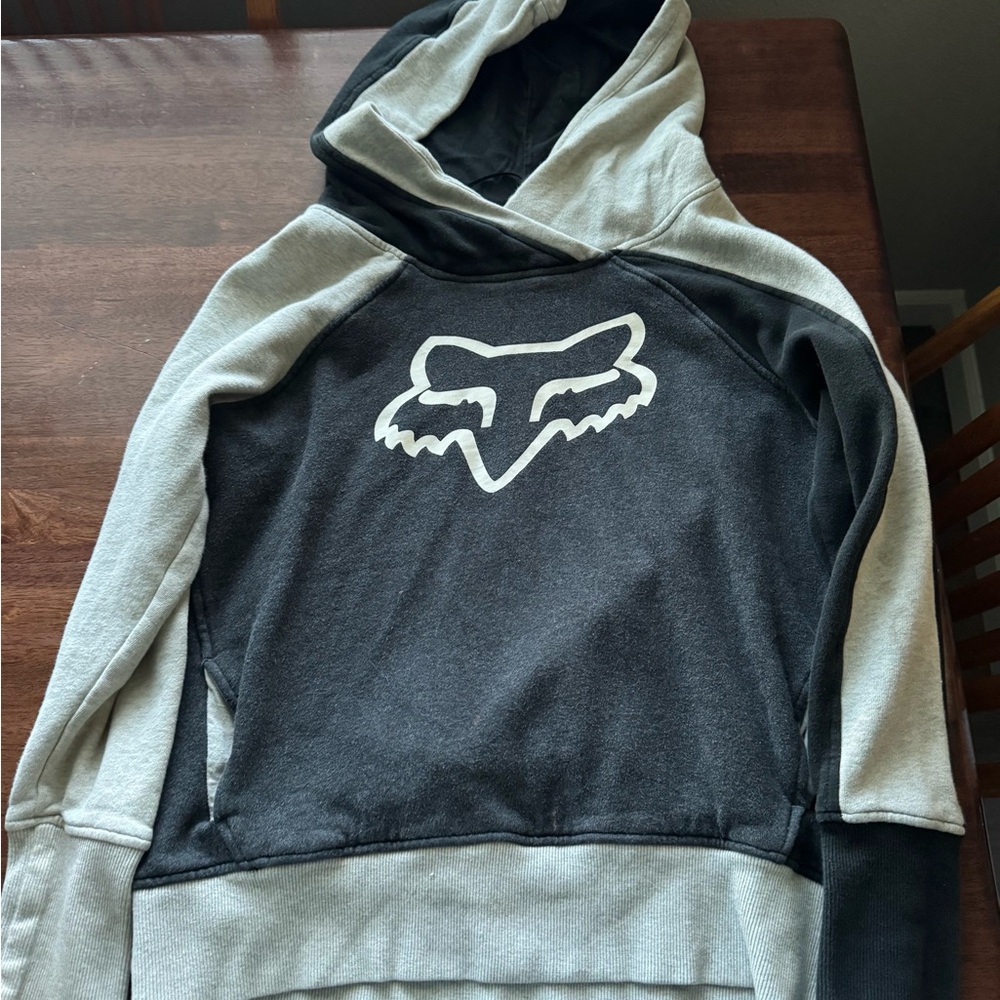 Fox Racing Black and Gray Hoodie
